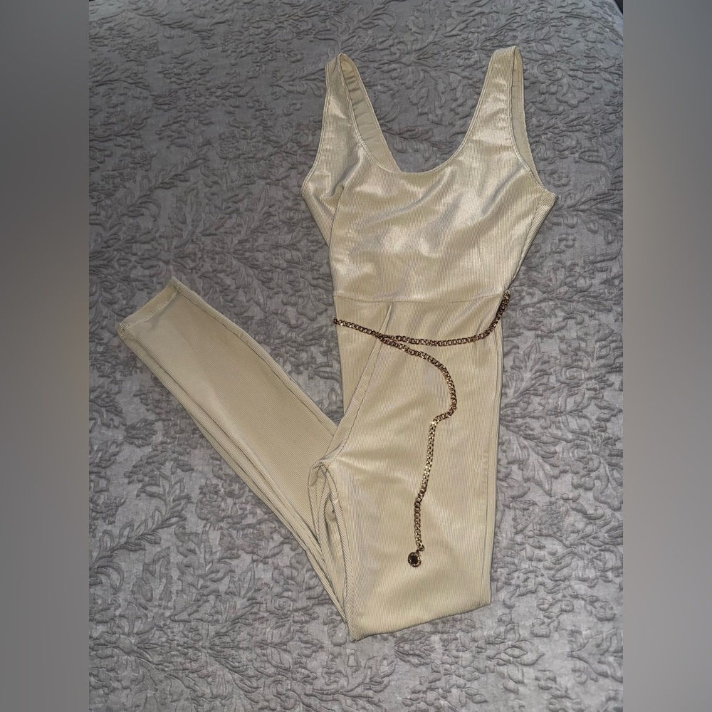 WEWOREWHAT Jumpsuit | Size Small | Color-Khaki